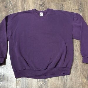 Jerzees Men's Crewneck Sweater in Deep Purple size 2XL Vintage Made in the USA